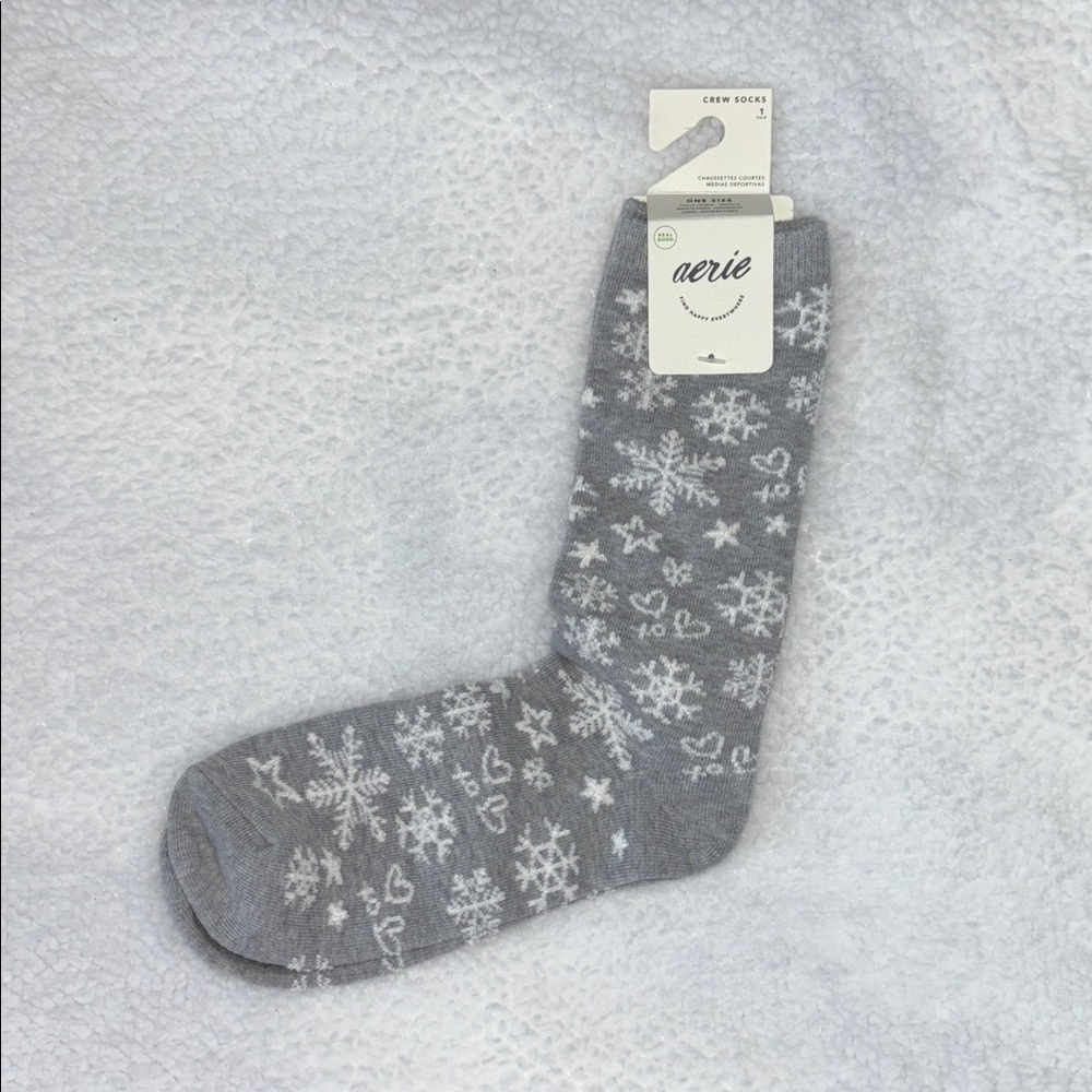 AE Snowflake Crew Socks